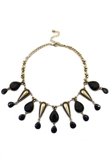 Oasap Mysterious Teardrop Bib Necklace