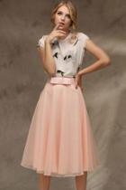 Oasap Femme Bowtie Mesh Skirt