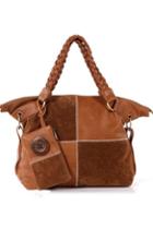 Oasap Chic Plaited Contrast Panel Shoulder Bag With Straps Fastening Sides