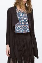 Oasap Elegant Solid Long Sleeve Open Front Coat