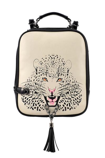 Oasap Vintage Leopard Print Shoulder Bag