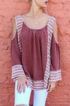 Oasap Lace Paneled Cut-out Back Asymmetrical Tee