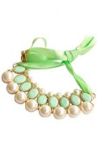Oasap Luxe Faux Pearl Beaded Dangle Necklace
