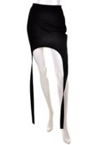 Oasap Double Long Strips Design Zipped Mini Skirt
