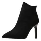 Oasap High Heels Solid Color Pointed Toe Winter Boots