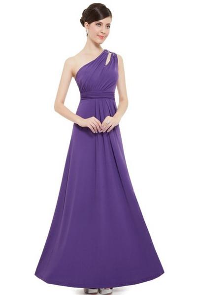 Oasap Women's One Shoulder Empire Waist Long Evening Prom Gown