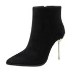 Oasap Pointed Toe Solid Color High Heels Boots