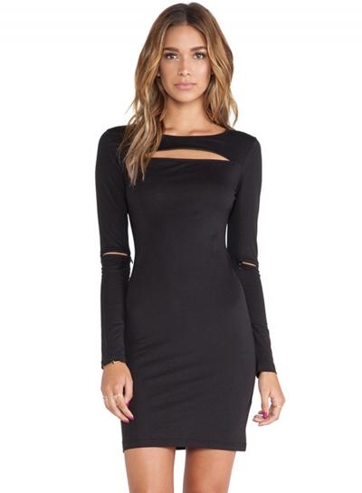 Oasap Women's Cut Out Long Sleeve Bodycon Dress
