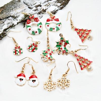 Oasap Christmas Sequins Decoration Lovely Earrings