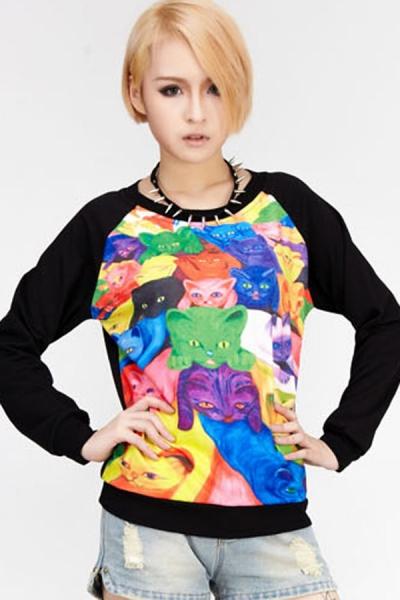 Oasap Cat Club Sweatshirt