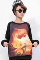 Oasap Fashion Dizzy Beauty Sweatshirt