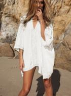 Oasap Fashion Batwing Sleeve Loose Fit Bikini Cover Ups Dress