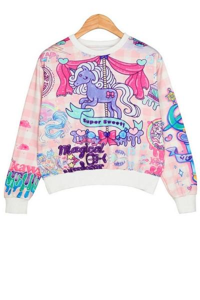 Oasap Sweet Hobbyhorse Sweatshirt