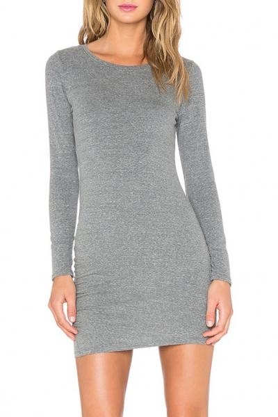Oasap Chic Simple Color Body-con Dress