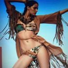 Oasap Bandeau Tribal Print Strappy Bikini Set