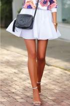Oasap Mesh Hollow High Waist Slim Fit A-line Skirt