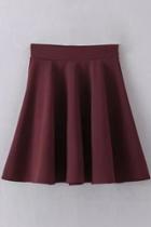 Oasap Classic Solid Color High Waist A-line Skirt