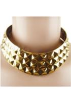 Oasap Wide Chic Studded Collarbone Circle Necklace