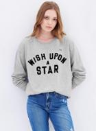 Oasap Casual Letter Printed Loose Pullover Sweatshirt