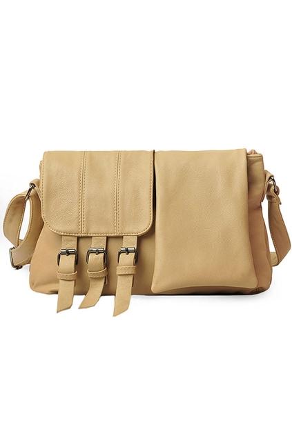 Oasap Vintage Pin Buckle Embellished Shoulder Bag