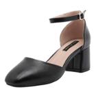 Oasap Block Heels Solid Color Square Toe Shoes