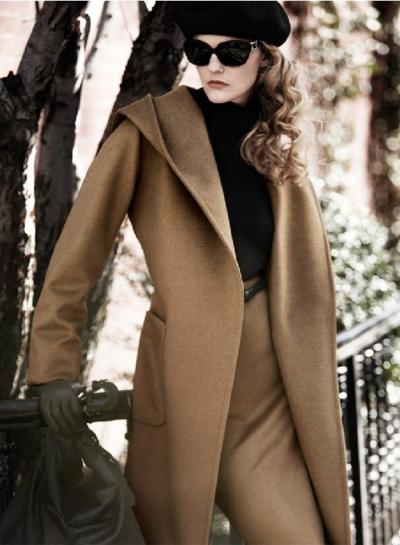 Oasap Fashion Long Sleeve Hooded Trench Coat With Belt