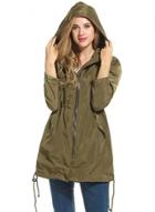 Oasap Fashion Long Sleeve Solid Full Zip Hooded Trench Coat