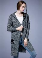 Oasap Fashion Pentagram Printed One Button Cardigan