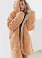 Oasap Fashion Open Front Hooded Reversible Coat