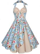 Oasap Halter Floral Printed Sleeveless Day Dresses