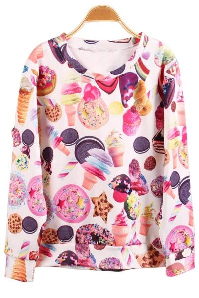 Oasap Nice Ice Cream Sweatshirt