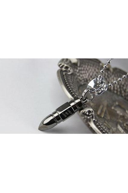 Oasap Heart Print Bullet Shaped Necklace