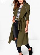 Oasap Fashion Trench Coat With Belt