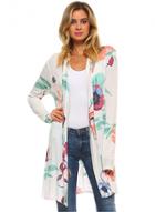 Oasap Fashion Floral Long Sleeve Open Front Loose Cardigan