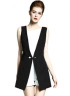 Oasap Women's Casual False 2 Piece Sleeveless Color Block Party Romper
