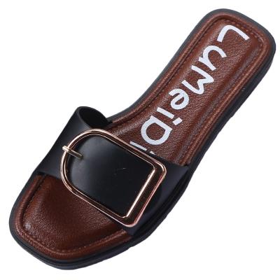 Oasap Fashion Flat Buckle Flip Flops Sandals