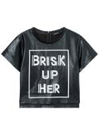 Oasap Women's Modern Letter Graphic Sweatshirt