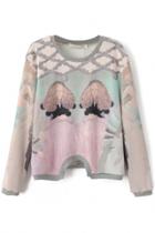 Oasap Lovely Little Princess Dusty Green Sweatshirt