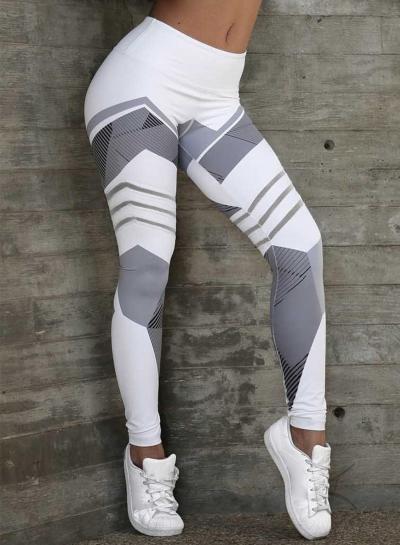 Oasap ' High Waist Printed Slim Fit Ankle Leggings