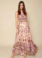 Oasap Off Shoulder Floral Print Maxi Dress
