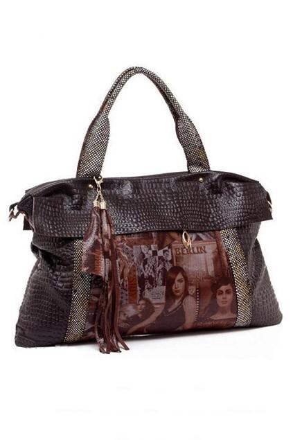 Oasap Beautiful Figure Leather Shoulder Bag