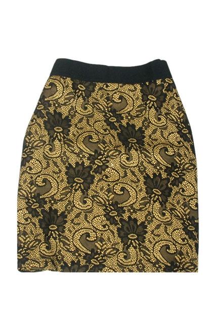 Oasap Palace Style Embroidered Zipped Bud Skirt