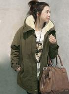Oasap Casual Thicken Zipper Up Hooded Padded Coat