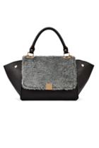 Oasap Faux Fur Flap Single Handle Bag