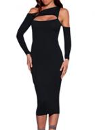 Oasap Women's Long Sleeve Cutout Bodycon Club Party Dress