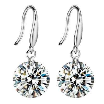 Oasap Sterling Silver White Gold Plated Crstal Earrings