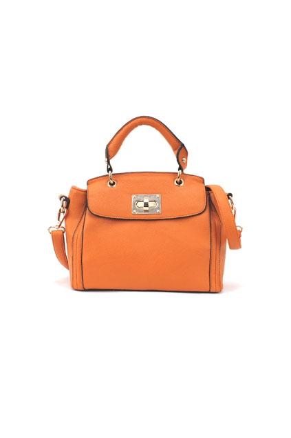 Oasap Korean Simple Style Cross Lock Shoulder Bag