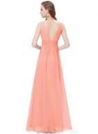 Oasap Women's Chic V Neck Scoop Back Sleeveless Maxi Dress