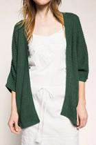 Oasap Fashion Crochet Splicing Ribbed Cardigan