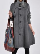 Oasap Fashion Loose Fit Single Breasted Cloak Coat